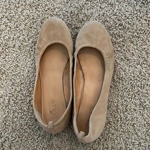J. Crew Tan, suede ballet flats